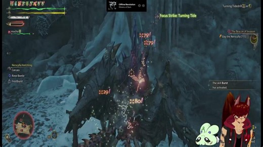 Hunting monsters and helping the woman progress ( push for partner )