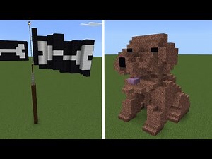 Bone Flag and Puppy Statue Minecraft Tutorial, Castle Wolf-enstein Builds