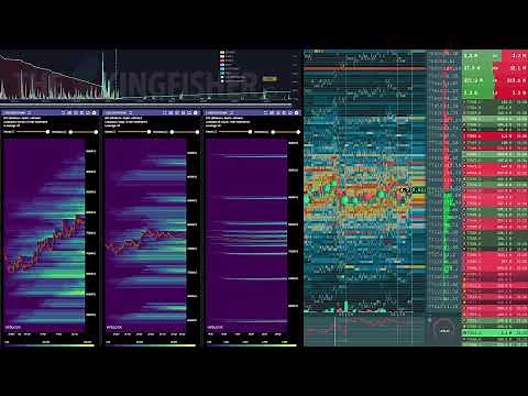 HD Bitcoin Live BookMap + Liquidation HeatMap + KingFisher #bookmap #hyblock #liquidations #bitcoin