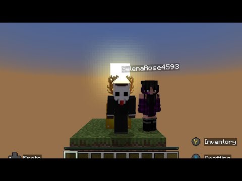 Cyrus and Arana lucky one block in Minecraft