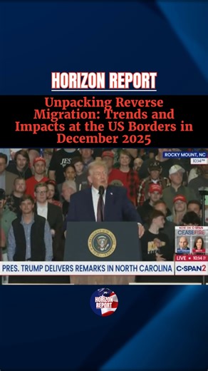 Unpacking Reverse Migration: Trends and Impacts at the US Borders in December 2025 In late 2025, 'reverse migration' describes migrants returning home amid policy changes. Trump noted this shift in a rally, claiming it's the first in 50 years. DHS data shows record-low border crossings. This may influence jobs and housing, though economic effects vary per analysis. What are your thoughts on how this trend could evolve? | Horizon Report