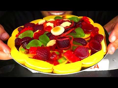 ASMR CANDY GUMMY PIZZA CHALLENGE EATING SOUNDS REVIEW TALKING MUKBANG CHEWY SWEET TREATS JERRY