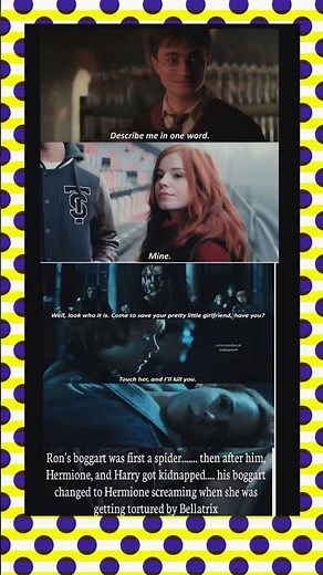 "When He Says 'She's Mine' But Ron's Boggart is Her Getting Tortured 😭 #HarryPotter