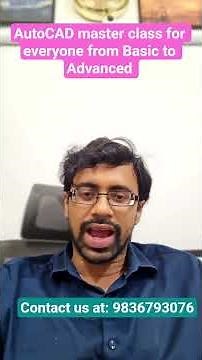 AutoCAD Master Class for Everyone from Basic to Advanced | Learn Fast #AutoCAD #Design #CADSkills