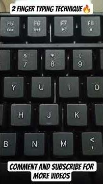 2 Finger Typing Technique 🔥 Increase Typing Speed