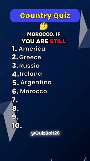 Can you guess these 10 countries from scrambled letters? | Country Quiz #quiz #challenge #trivia
