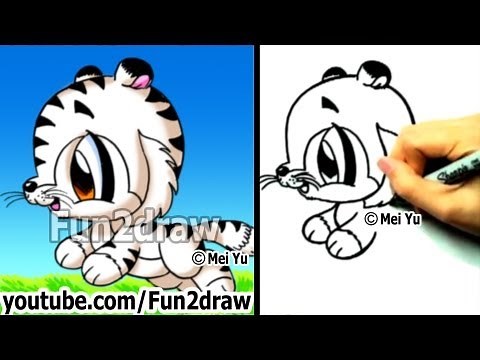 How to Draw a Tiger - Drawing Step by Step - Art Lessons - Fun2draw | Online Drawing Tutorials