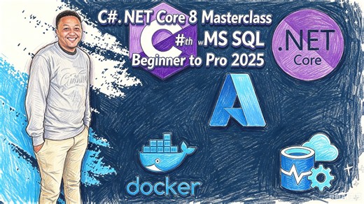 C# .NET Core 8 Masterclass with MS SQL Beginner to Pro 2025