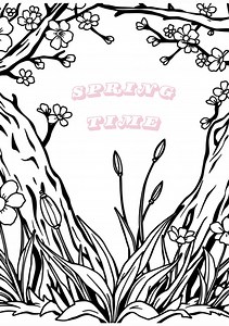 Spring Anime Coloring Book | Cute Printable Pages | Digital Download for Relaxation - Etsy