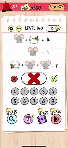 Brain Test: Tricky Puzzles 🧠 Puzzle game level 140 Solution