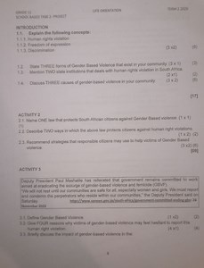 GRADE 12SCHOOL BASED TASK 2- PROJECTINTRODUCTION1 Explain ... | Filo