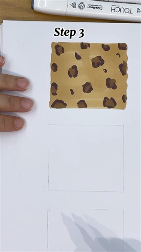 Draw a #leopard pattern easily in just 3 steps 🐆