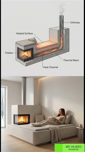 Cozy Heated Bench Fireplace — Smart Warmth For Modern Living
