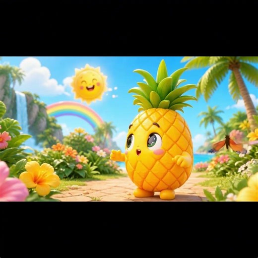 Pi Pi Pineapple! 🍍 Fun Kids Song | Cute Dancing Pineapple Animation