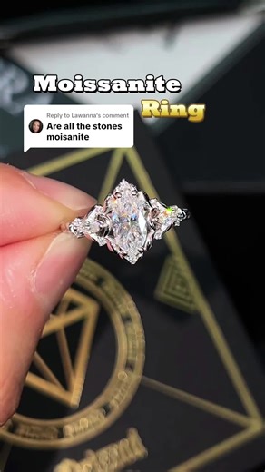 Stunning Moissanite Marquise Ring for Vintage Lovers