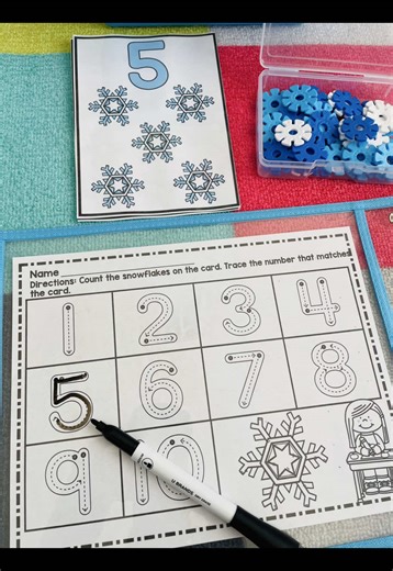 January One to One Counting! ❄️ For the 🔗 comment: ONE #kindergarten #maths #firstgrade