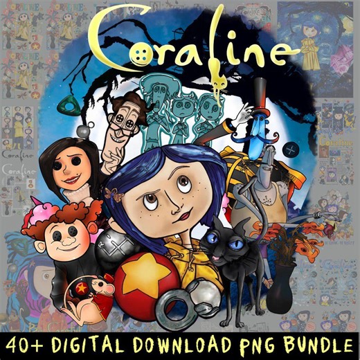 40  Coraline PNG Bundle – Digital Download Clipart, Coraline and Other Mother Characters Sublimation Files for Halloween Crafts, Shirts,mugs - Etsy Canada