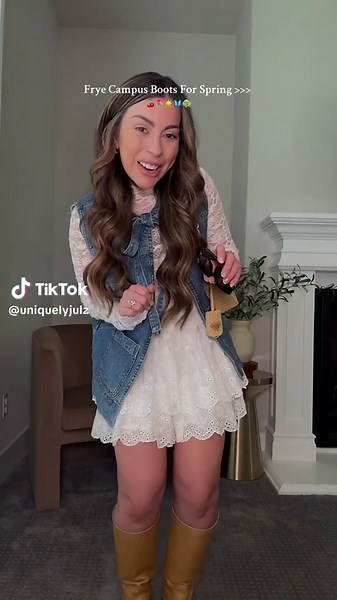 Styling Frye Campus Boots for Spring Outfits