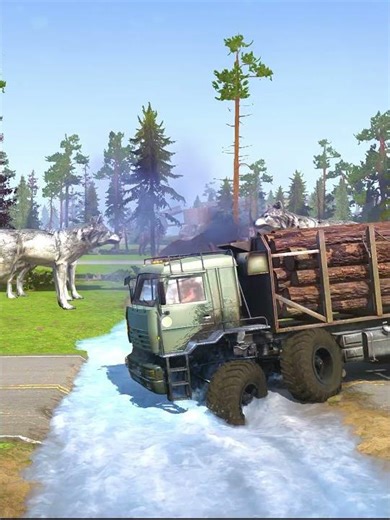 Mudrunner gameplay with speed bumps P414 #mudrunner #simulator #speedbumps #truck #spintires