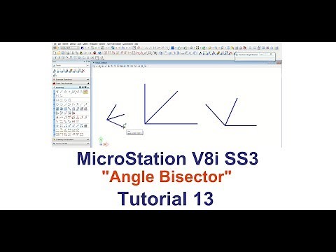MicroStation V8i Angle Bisector TUTORIAL13