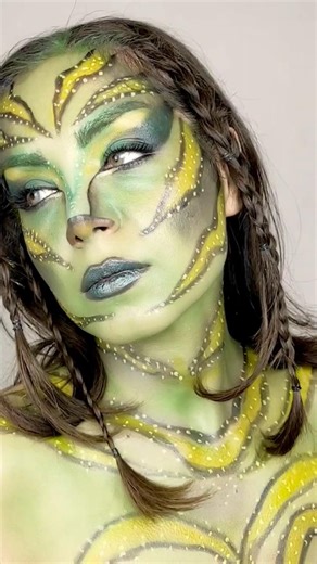 Avatar Body Paint Transformation | Face Painting Tutorial #bodypaint #cosplay #art