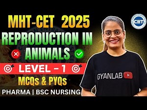 MHTCET 2025 | Biology | Reproduction In Animals - MCQ's & PYQ's | LeveL 1 | Gyanlab | Anjali Patel |