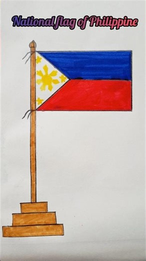 philippine flag drawing #philippines #shorts