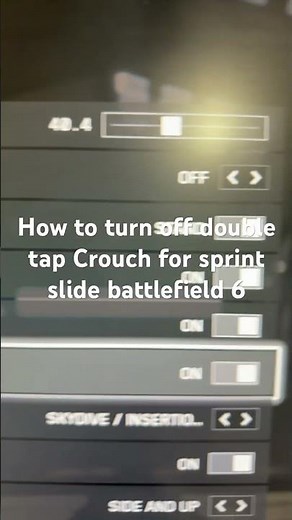 How to turn off double tap Crouch for sprint slide battlefield 6