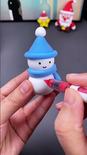 Making cute snowmen with plasticine plasticine tutorial plasticine craft