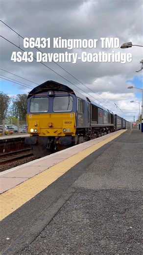 DRS 66431 passes Longniddry - 4S43 Daventry-Coatbridge Tescoliner #train #railway #diesel #explore