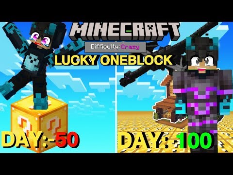 FINALE - 100 Days on One Lucky Block in Minecraft😰