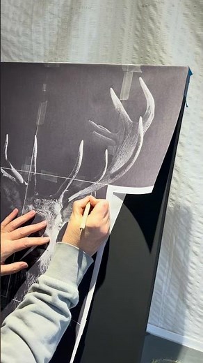 How to transfer a photo reference onto a large canvas #acrylicpainting #paintingtutorial