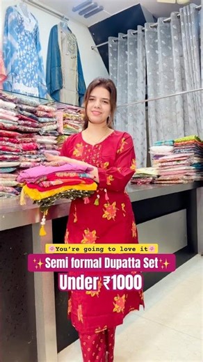 Semi formal Dupatta Set under 1000✨💖 |☎️7060550902 #youtubeshorts #trending #suits #sorts #viral