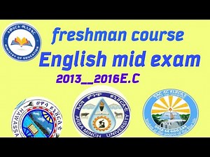 English freshman course mid exam #freshman course #mid #exams
