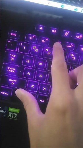 How to turn on/off Backlit Keyboard on Asus Laptop #shorts