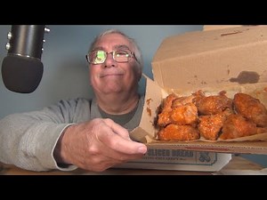ASMR Eating Dominos Wings and Cheesy Bread Whispering