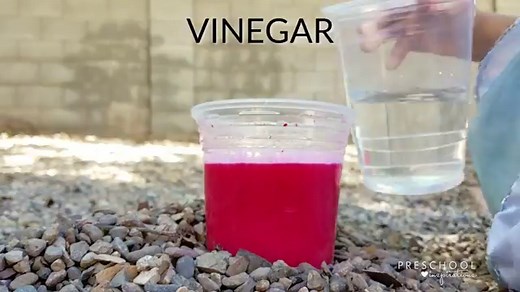 Easy Outdoor Color Changing Volcano with Baking Soda and Vinegar