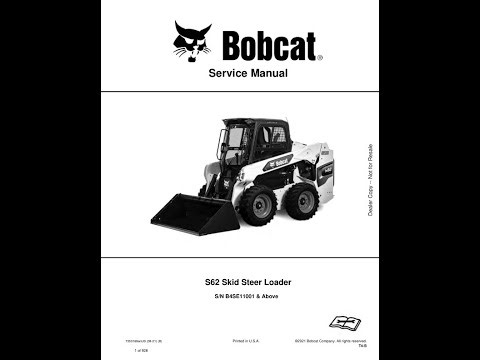 Bobcat S62 Loader Service manual
