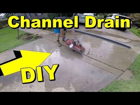 Driveway Channel Drain, DIY, less than 200.00