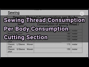 Sewing Thread Consumption Per Body Basic Method