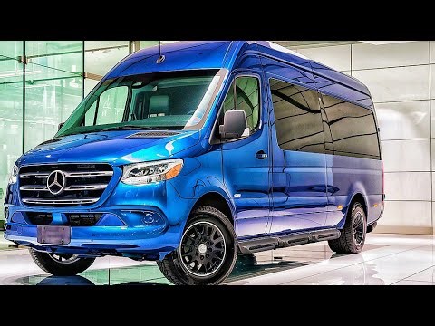 Mercedes-Benz Sprinter Extended 3500XD|Full Blue Luxury CamperVan Interior|Bed,Kitchen&Bathroom Tour