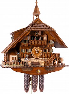 Cuckoo Clock Farm with Sawmill - 8 Day Chalet 58cm - Anton Schneider | Cuckoo-Palace