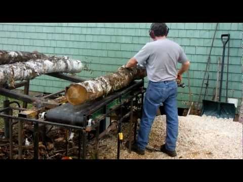 Homemade Firewood Processor with chainsaw