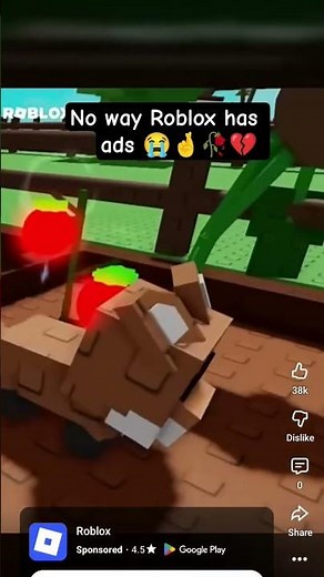Roblox actually has ads on yt 🥀💔 #memes #music #fypシ #recommended #robloxad #funny