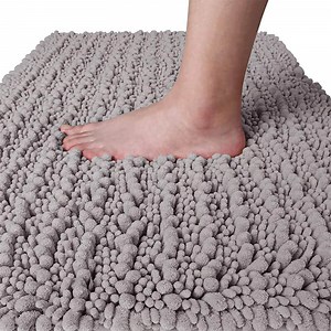 YIMOBRA Bathroom Rug Mat, 24'' x 17'', Luxury Chenille Shaggy Bath Rug