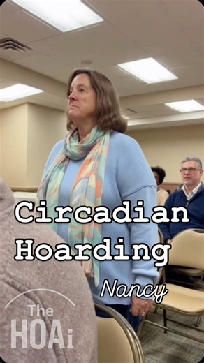 The HOAi | HOA MEETING MINUTES: Temporal Fairness Complaint Nancy has formally filed a grievance accusing her neighbors of “Circadian Hoarding.” The... | Instagram