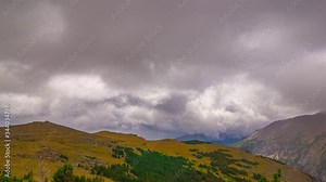 Sweeping Rain In estes National Park Mountain Range Trail Ridge Road In Time Lapse, Timelapse, Time-Lapse, 4K