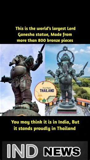 This is the world's largest Lord Ganesha statue, Made from more than 800 bronze pieces