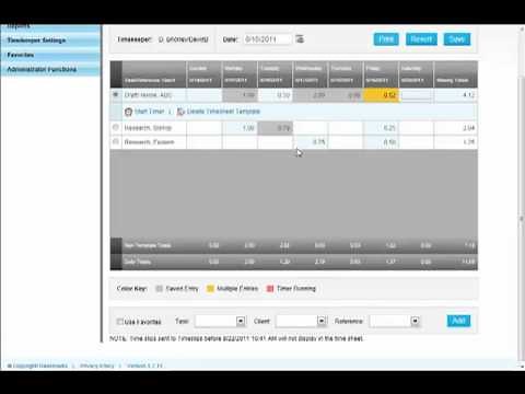 Sage Timeslips eCenter Timesheet Entry