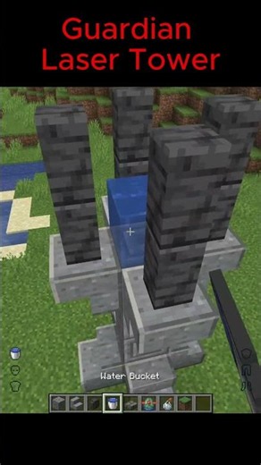 Guardian Laser Tower Minecraft #minecraft #tower #defense #tutorial #viral #shorts